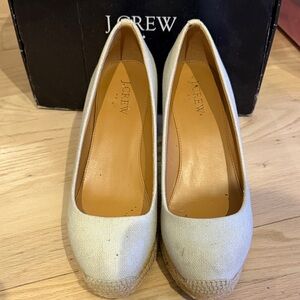 J. Crew Women's Tan Espadrille Wedges